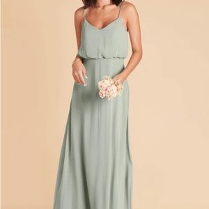 Gwinne Dress w/ slit. Sage.